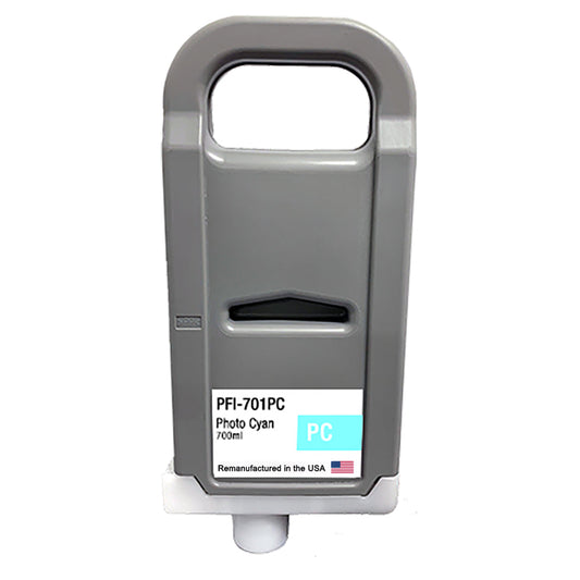 U.S. Remanufactured for Canon PFI-701PC 700ml Photo Cyan Ink Cartridge