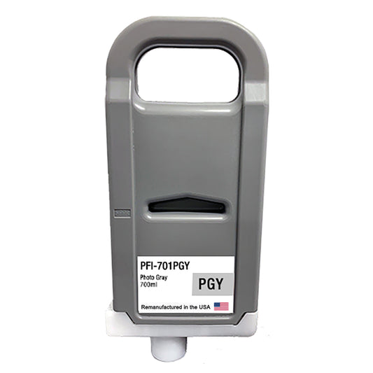 U.S. Remanufactured for Canon PFI-701PGY 700ml Photo Gray Ink Cartridge