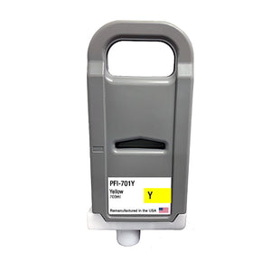U.S. Remanufactured for Canon PFI-701Y 700ml Yellow Ink Cartridge