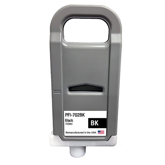U.S. Remanufactured for Canon PFI-702BK 700ml Black Ink Cartridge