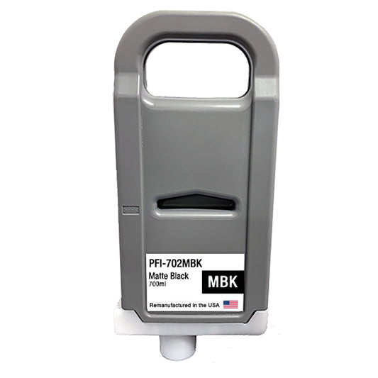 U.S. Remanufactured for Canon PFI-702MBK 700ml Matte Black Ink Cartridge