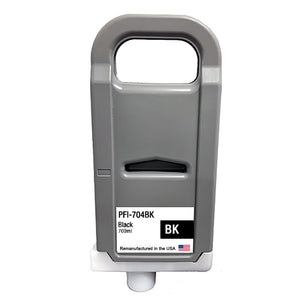 U.S. Remanufactured for Canon PFI-704BK 700ml Black Ink Cartridge