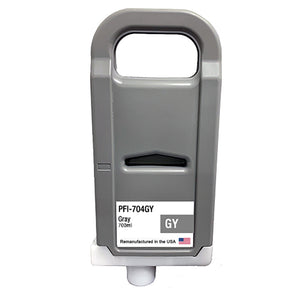 U.S. Remanufactured for Canon PFI-704GY 700ml Gray Ink Cartridge