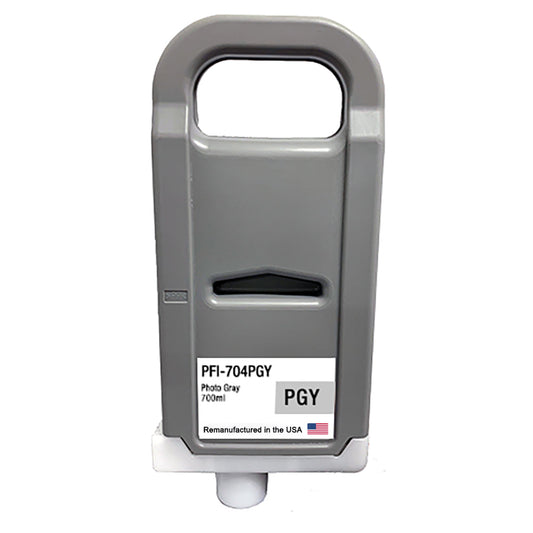 U.S. Remanufactured for Canon PFI-704PGY 700ml Photo Gray Ink Cartridge