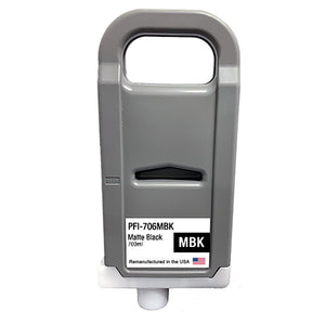 U.S. Remanufactured for Canon PFI-706MBK 700ml Matte Black Ink Cartridge