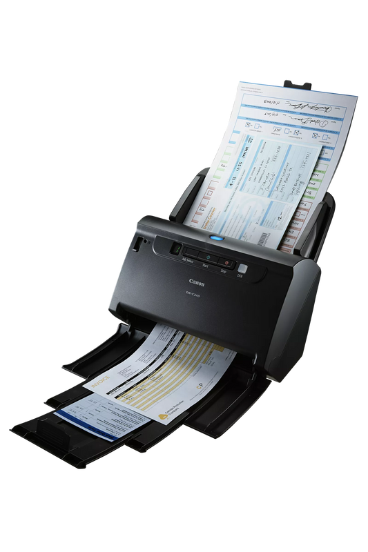 Escáner de documentos Canon DR-C240 con alimentador automático de documentos (ADF), 45 ppm, 0651C002