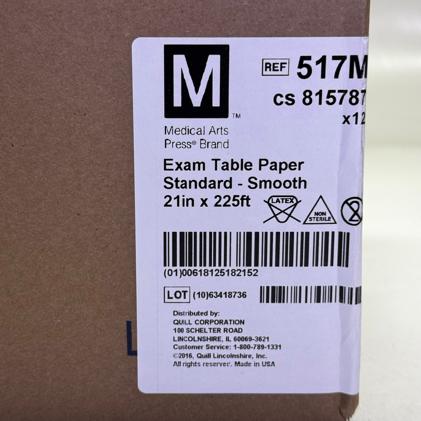 MEDICAL ARTS PRESS (12 PACK) Exam Table Paper Standard Smooth 21" x 225" White 517M