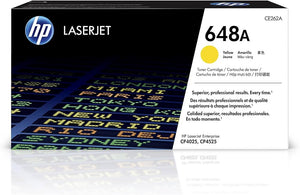 New, Pre-Owned - HP 648A Yellow Standard-Yield LaserJet Toner Cartridge, CE262A