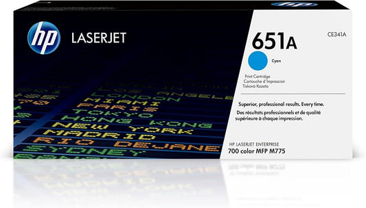 New, Pre-Owned - HP 651A Standard-Yield Cyan Toner Cartridge, CE341A