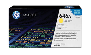 New, Pre-Owned - HP 646A Standard Yield Yellow LaserJet Toner Cartridge, CF032A
