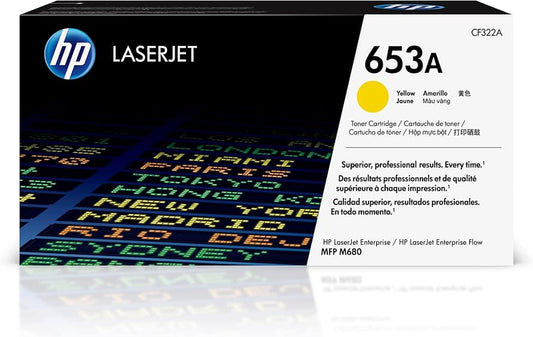 New, Pre-Owned - HP 653A Standard-Yield Yellow Toner Cartridge, CF322A