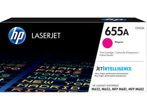 New, Pre-owned, Original HP 655A Standard Yield Magenta Toner Cartridge, CF453A
