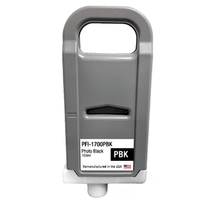 U.S. Remanufactured for Canon PFI-1700PBK Photo Black Ink Cartridges