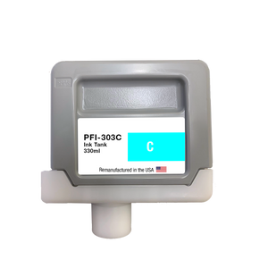 U.S. Remanufactured for Canon PFI-303C 330ml Cyan Ink Cartridge