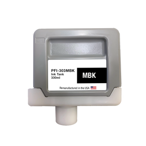 U.S. Remanufactured for Canon PFI-303MBK 330ml Matte Black Ink Cartridge