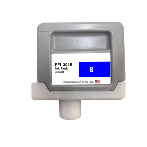 U.S. Remanufactured for Canon PFI-304B 330ml Blue Ink Cartridge