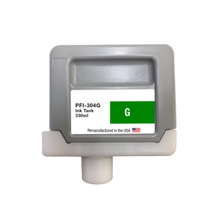 U.S. Remanufactured for Canon PFI-304G 330ml Green Ink Cartridge