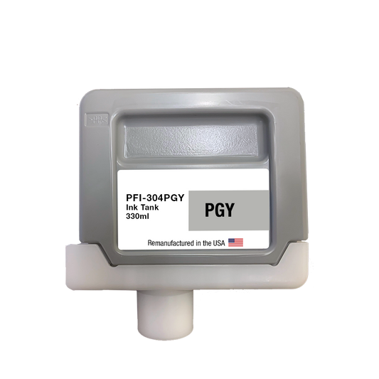 U.S. Remanufactured for Canon PFI-304PGY 330ml Photo Gray Ink Cartridge