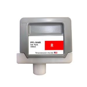 U.S. Remanufactured for Canon PFI-304R 330ml Red Ink Cartridge