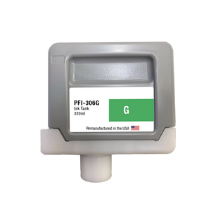 U.S. Remanufactured for Canon PFI-306G 330ml Green Ink Cartridge
