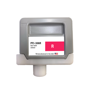U.S. Remanufactured for Canon PFI-306R 330ml Red Ink Cartridge