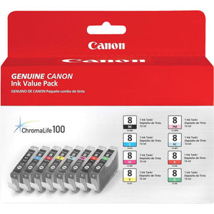 New, Pre-Owned - Canon CLI-8 Color Ink Multipack (0620B015) 8 Ink Tanks