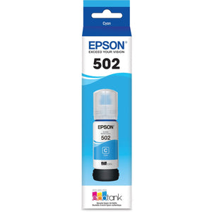 New, Pre-Owned - Epson 502 Cyan Ink Bottle, T502220-S