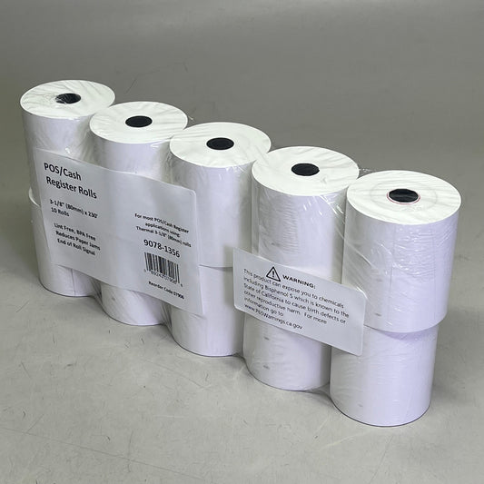 ZA@ (50 PACK) Thermal Paper Receipt Rolls  3-1/8" x 230' White 9078-1356