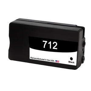 U.S. Remanufactured for HP 712 Black (3ED71A) Ink Cartridge New Chip