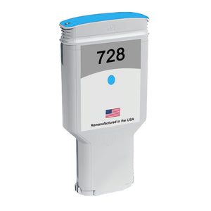 U.S. Remanufactured for HP 728 300ml (F9K17A) Cyan Ink Cartridges