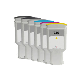 U.S. Remanufactured for HP 730 300ml Multi-Color (6-Pack) Ink Cartridges