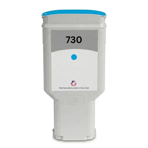 U.S. Remanufactured for HP 730 300ml  (P2V68A) Cyan Ink Cartridges