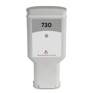 U.S. Remanufactured for HP 730 300ml (P2V72A) Gray Ink Cartridges