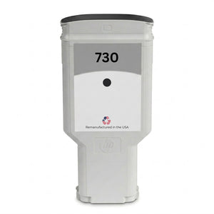 U.S. Remanufactured for HP 730 300ml (P2V71A) Matte Black Ink Cartridges