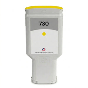 U.S. Remanufactured for HP 730 300ml  (P2V70A) Yellow Ink Cartridges