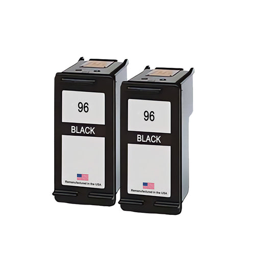 U.S. Remanufactured for HP 96 (C8767WN) Black Twin Pack Ink Cartridges