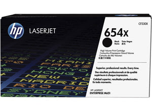 New, Pre-Owned - HP 654X High Yield Black Toner Cartridge, CF330X
