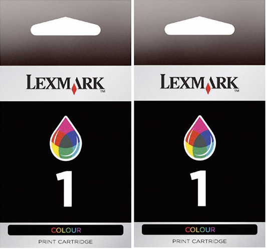 New, Pre-Owned - Lexmark #1 Color (18C0948) Ink Cartridge, 2-Pack