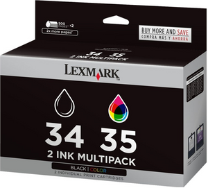 New, Pre-Owned - Lexmark #34/#35 Ink Cartridges, 18C0535 Combo Pack