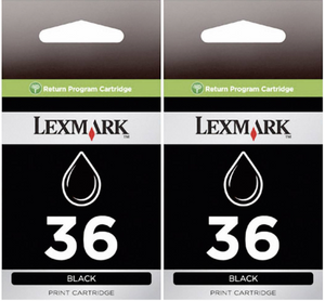 New, Pre-Owned - Lexmark 36 2PK Ink Cartridges Box X Series X4650 X3650