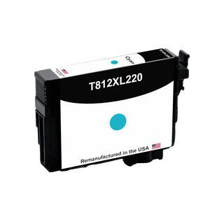 U.S. remanufactured for Epson 812XL Cyan High Yield Ink Cartridge