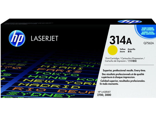 New, Pre-Owned - HP 314A Standard-Yield Yellow Toner Cartridge, Q7562A