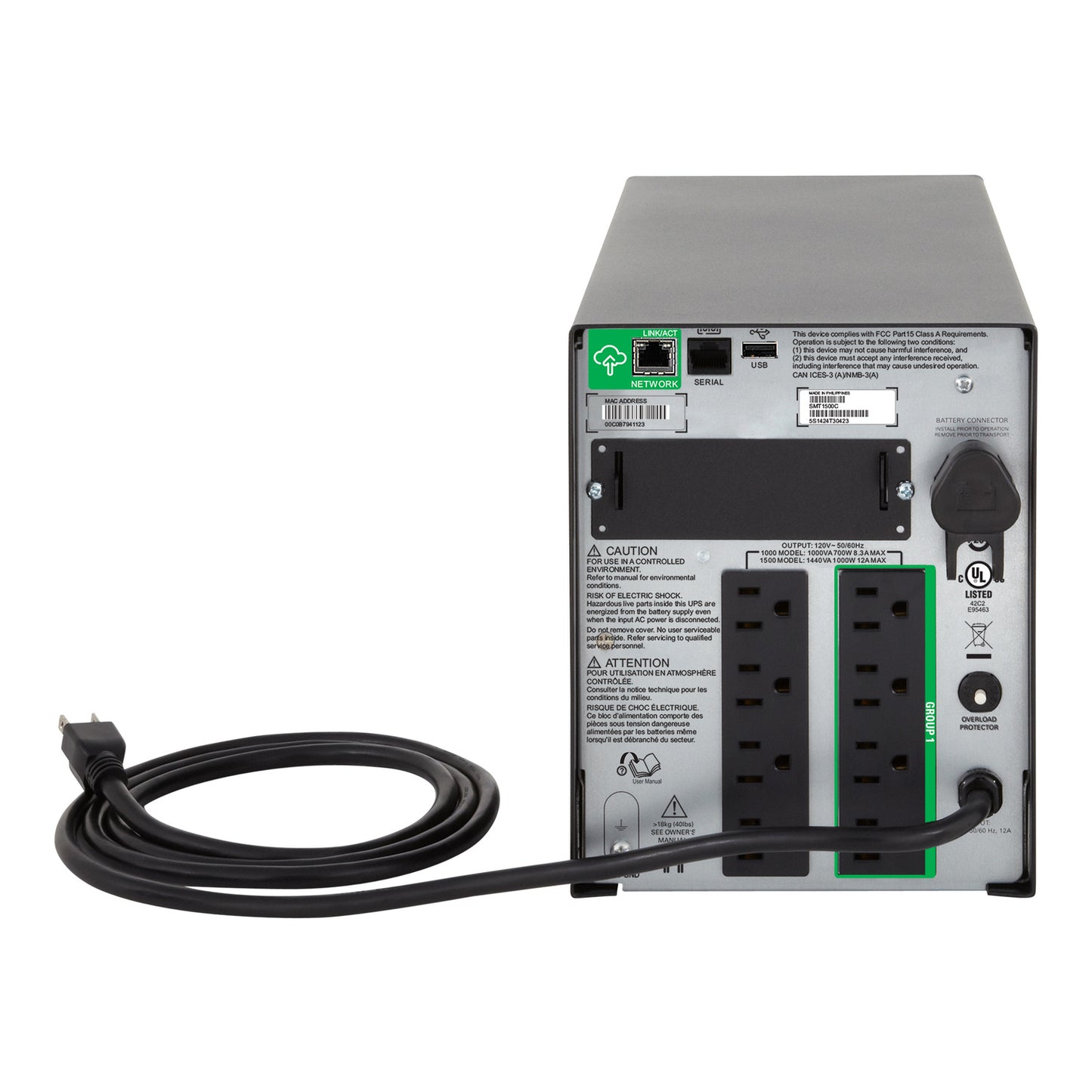 APC SMART-UPS 1000VA TWR 120V W/SC SMT1000C