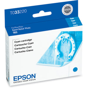 New, Pre-Owned - Epson T0332  Standard-Yield Cyan Ink Cartridge, T033220