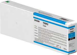 New, Pre-Owned - Epson (700ml) UltraChrome HD Cyan Ink Cartridge, T55K200