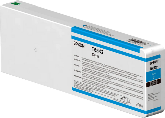 New, Pre-Owned - Epson (700ml) UltraChrome HD Cyan Ink Cartridge, T55K200