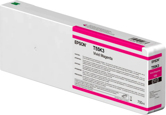 New, Pre-Owned - Epson 700ml UltraChrome HD Vivid Magenta Ink Cartridge, T55K300