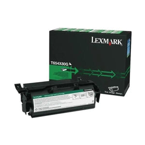 New, Pre-Owned - Lexmark T654X80G Extra High-Yield Black Toner Cartridge