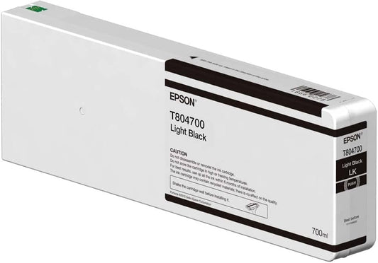 New, Pre-Owned - Epson 700ml UltraChrome HD Light Black Ink Cartridge, T804700