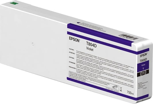 New, Pre-Owned - Epson 700ml UltraChrome HD Violet Ink Cartridge, T804D00